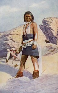 北米。アリゾナのホピ蛇ダンサー。 1920年